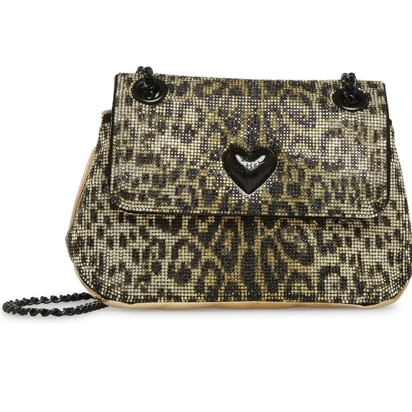 NEW Betsey Johnson Shine Art Convertible Leopard Shoulder Bag MSRP $108 NWT - Picture 1 of 11
